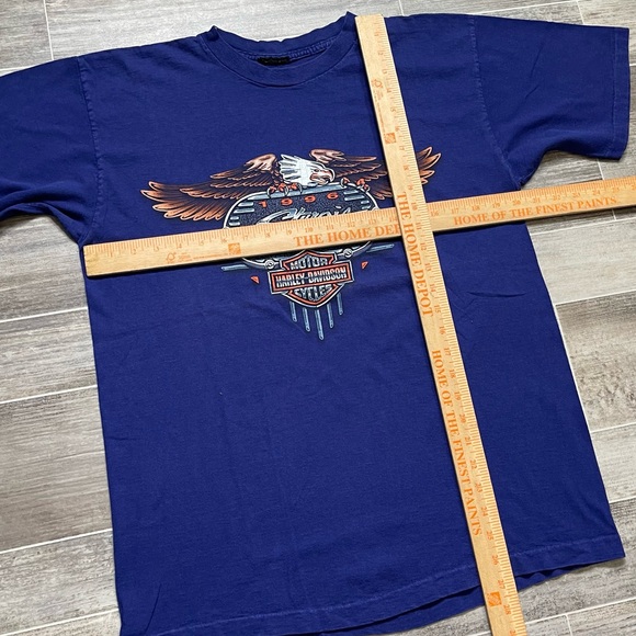 Vintage Harley Davidson 1996 Sturgis Rally T Shirt Single Stitch Bald Eagle - Picture 6 of 6